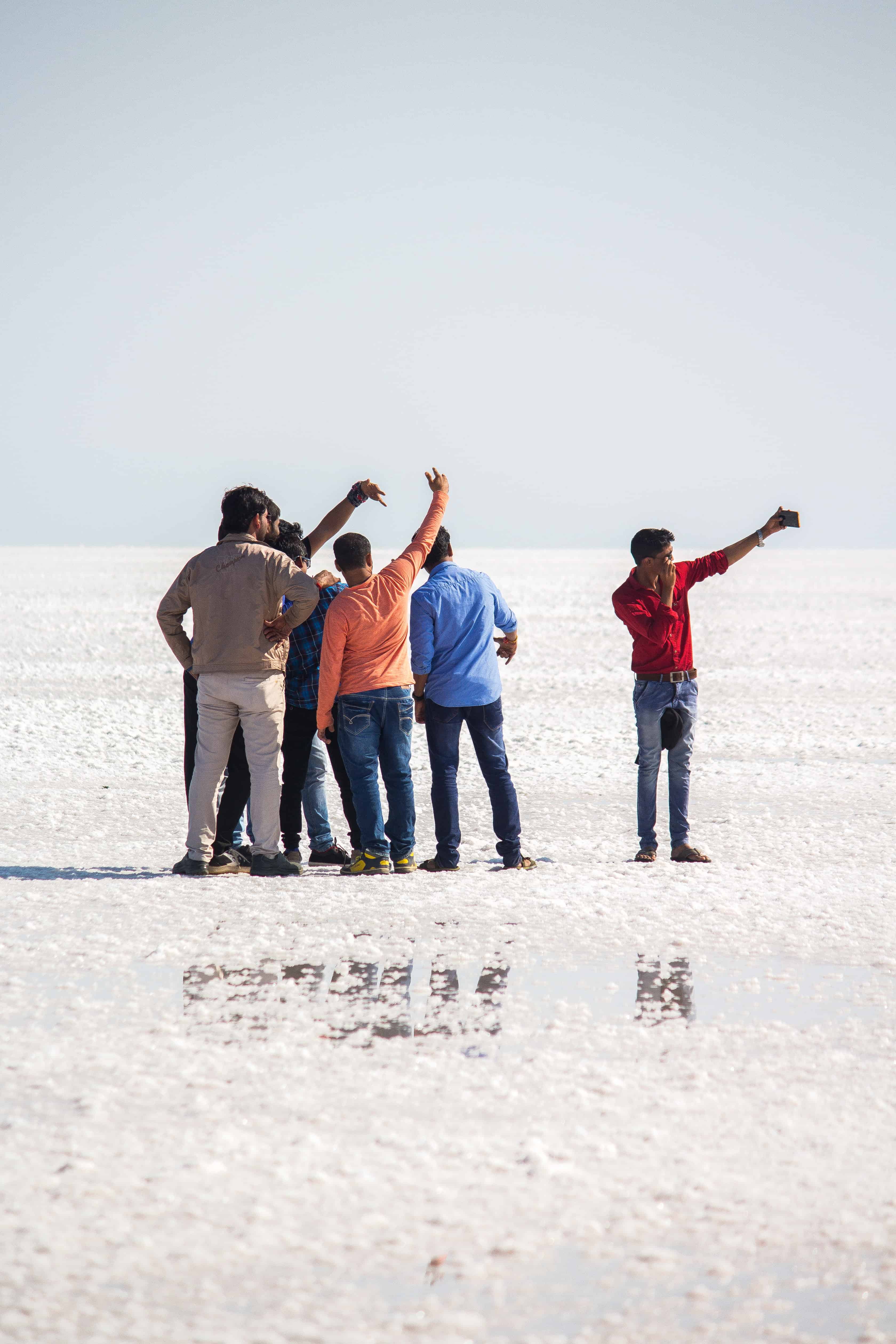 Selfie on the salt flats
